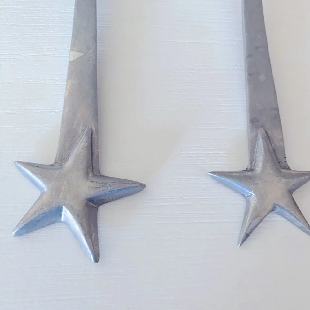 MARIPOSA VINTAGE SALAD SPOONS 11.5 INCH STAR SET UTENSILS 1993